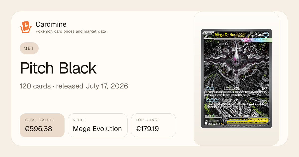Pitch Black Pokémon cards and prices | Cardmine
